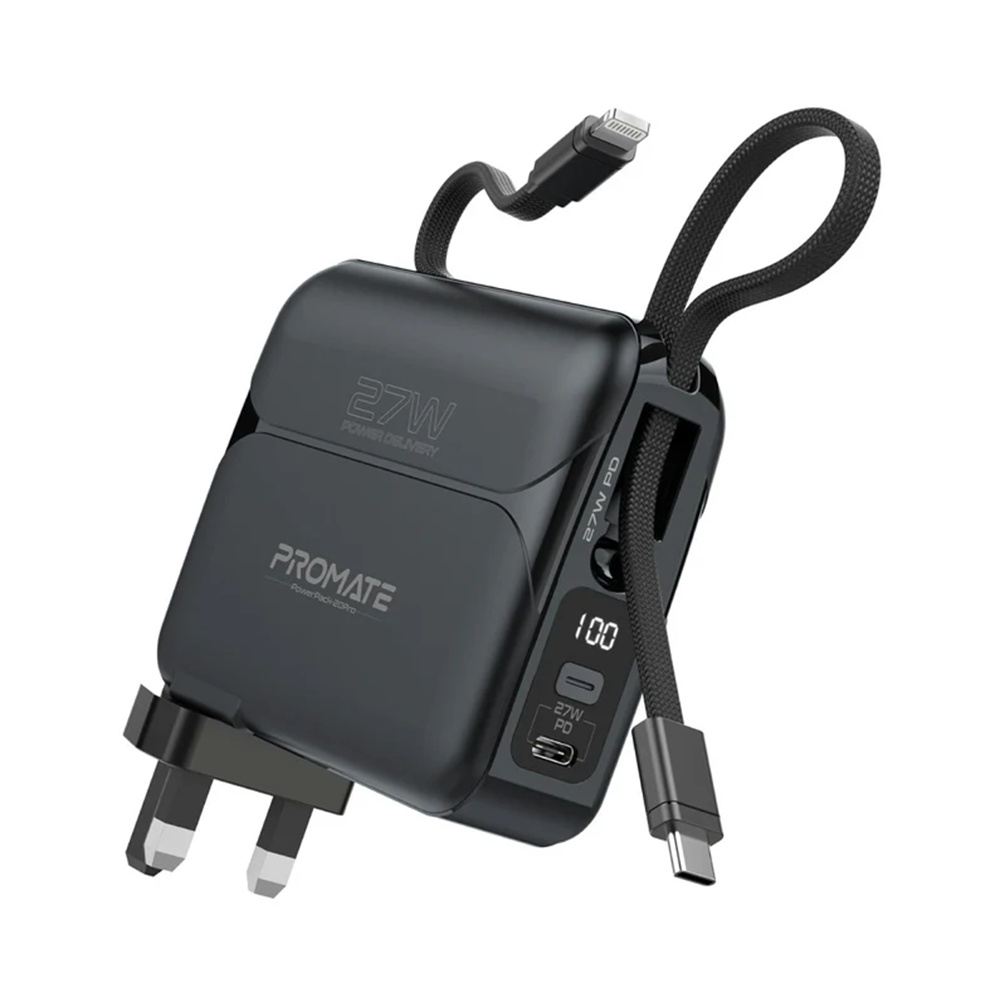 Promate PowerPack-20Pro 20000mAh Fast Charging Power Bank with AC Charger Promate PowerPack-20Pro 20000mAh Fast Charging Power Bank with AC Charger